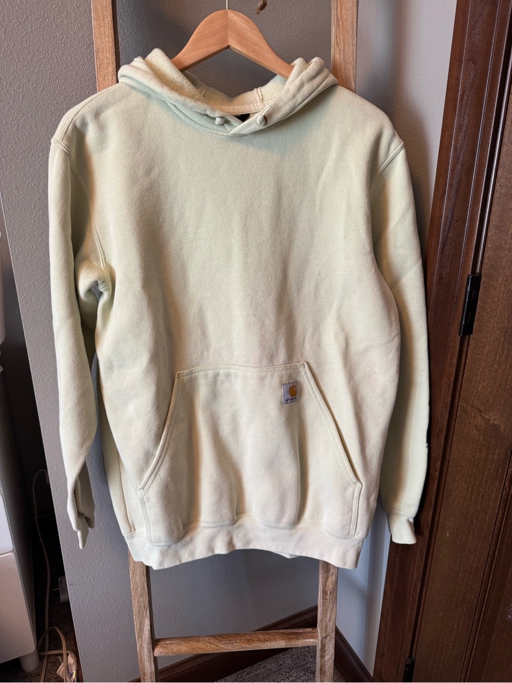 Carhartt Pale Yellow Hooded Pullover Sweatshirt